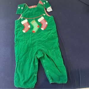 The Bailey Boys Baby Boy Reversible Overalls With Applique 12m Christmas/plane